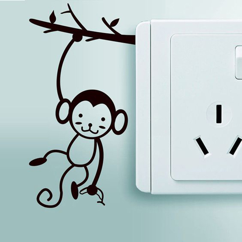 Pvc Panel Background - Monkey Hanging Tree Branch Switch Adesivo