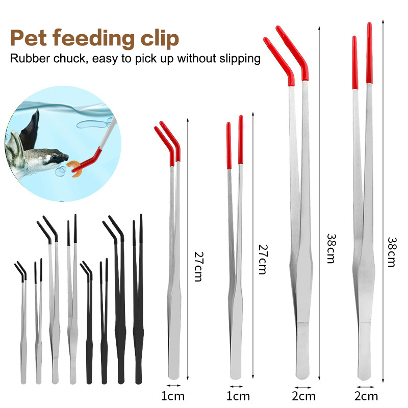 Feeding Tong Stainless - Pinça de alimentação para répteis, aço
