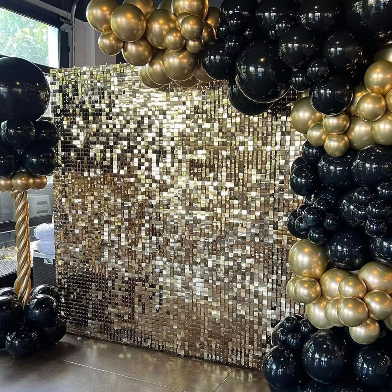 Painel de Fundo Dourado Brilha - Pvc Panel Background avaliação e preço