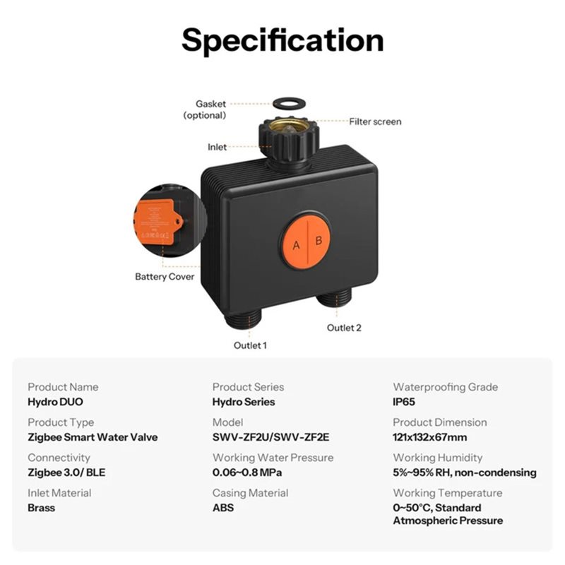 Válvula de Água Inteligente Hy - Timer Dual Outlet avaliação e preço